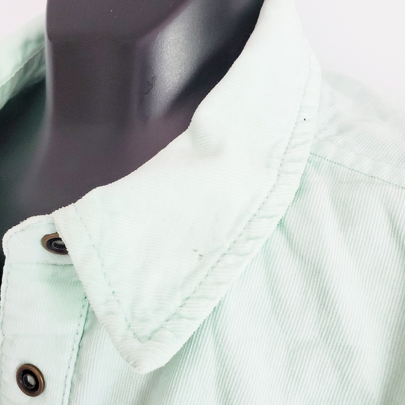 ANTHROPOLOGIE Holding Horses Mint Snap Top 6 - Picture 7 of 9